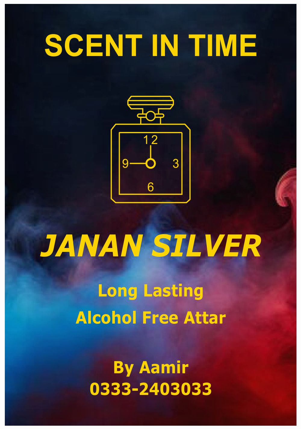 Janan Silver Attar 6 ML with box