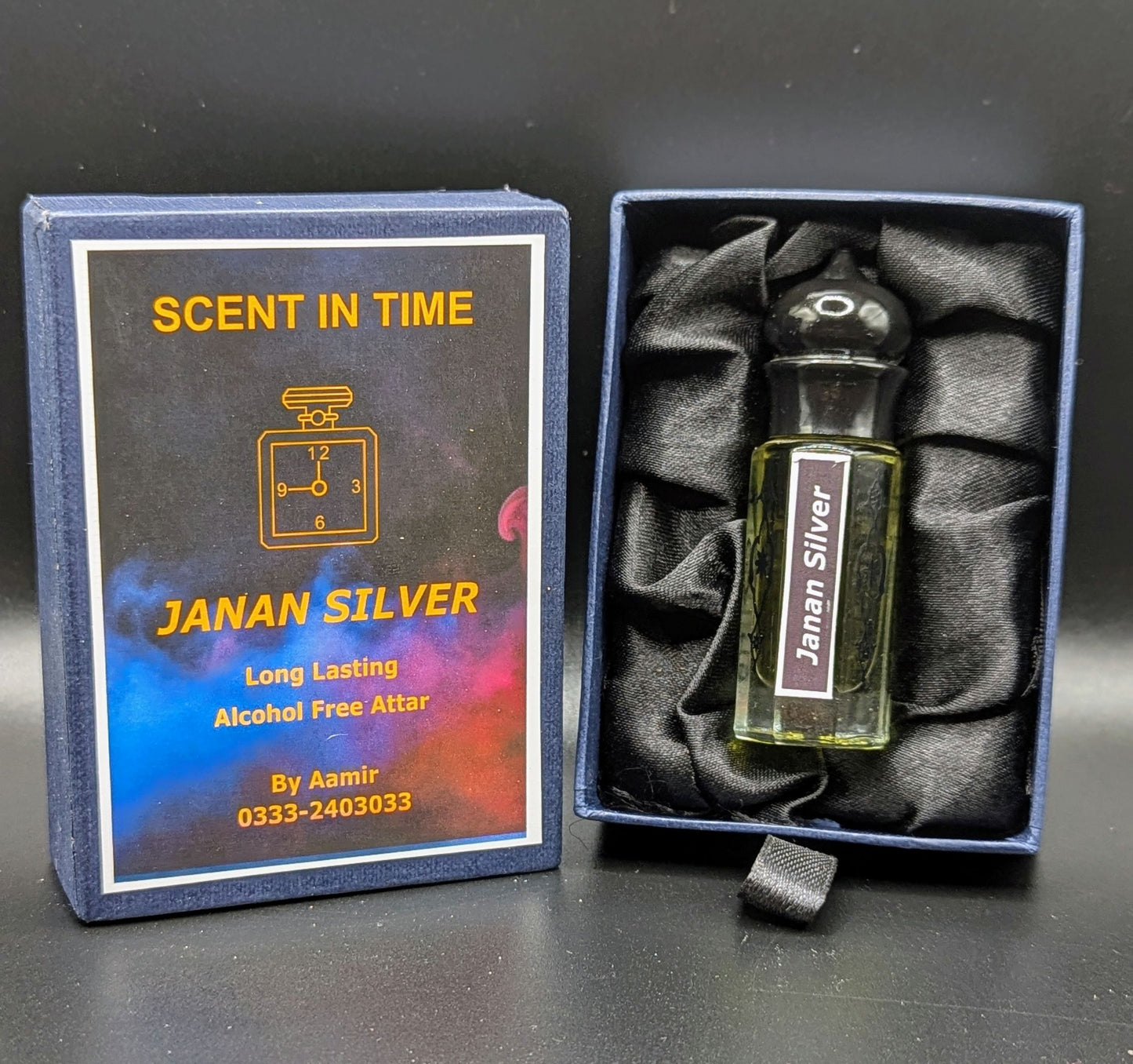 Janan Silver Attar 6 ML with box